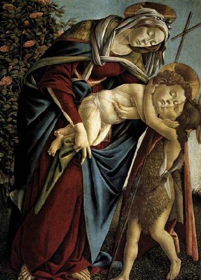 BOTTICELLI, Sandro Madonna and Child and the Young St John the Baptist